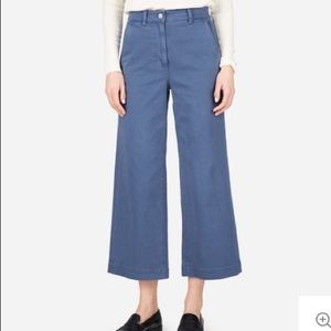 Everlane Blue Wide Leg Crop Pant